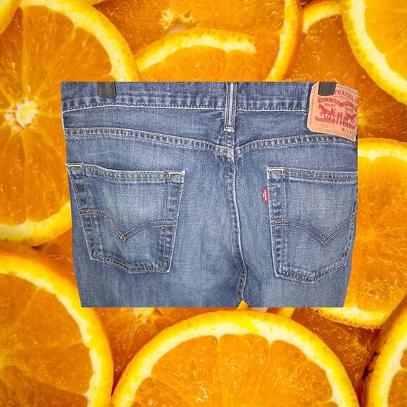 Levi's 513 Blue Straight Leg Jeans Size 34x30‎ - Picture 3 of 6